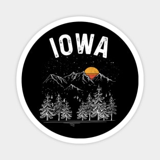 Vintage Retro Iowa State Magnet